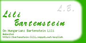 lili bartenstein business card